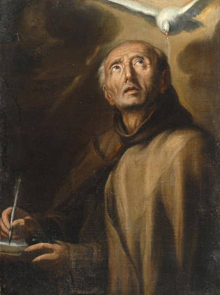 St. Peter of Alcantara in writing in the Holy Spirit.